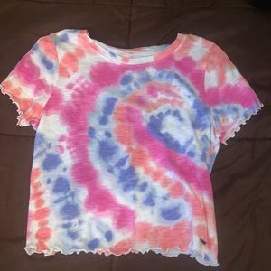 Tie dye cropped t shirt